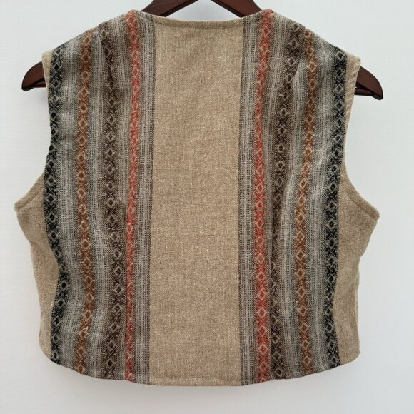 Rare Vintage Women Cooyah Boho Vest Wood Buttons Jamaican Approximately Small - Picture 2 of 12